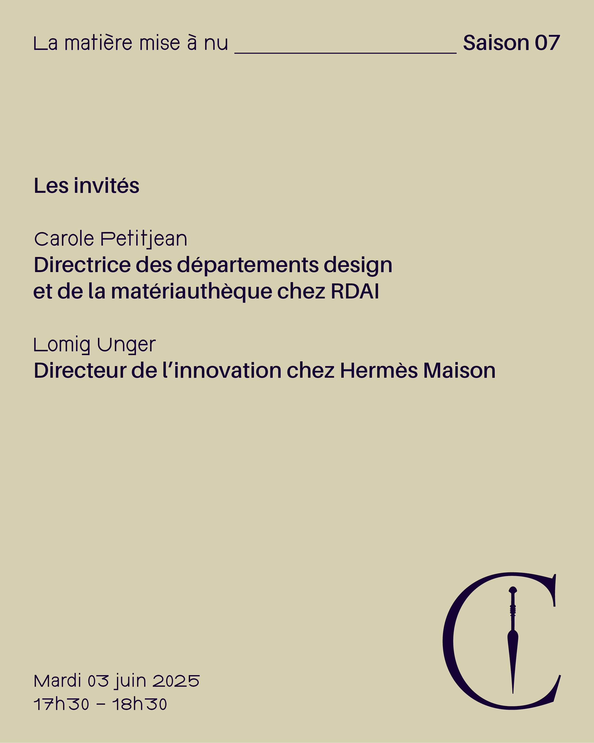 LA MATIÈRE MISE À NU — SAISON 7 : Design & artisanat au sein de l’agence RDAI et d’Hermès Maison